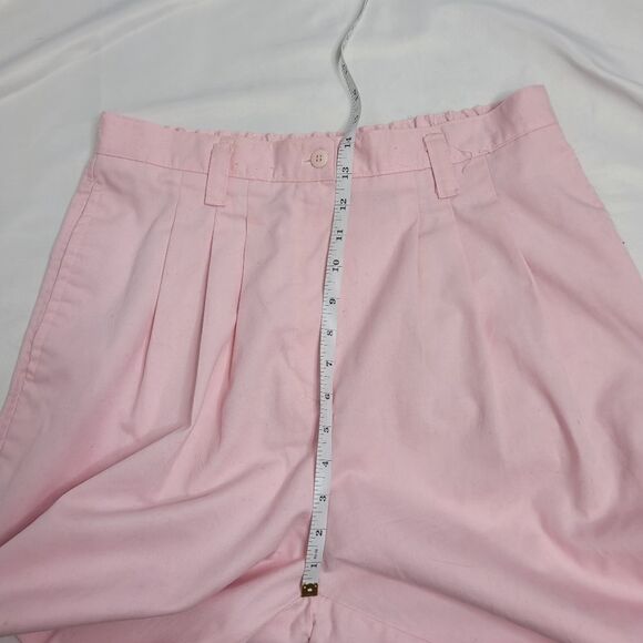 VINTAGE 90s shorts high rise pastel‎ pink midi L - Picture 10 of 12